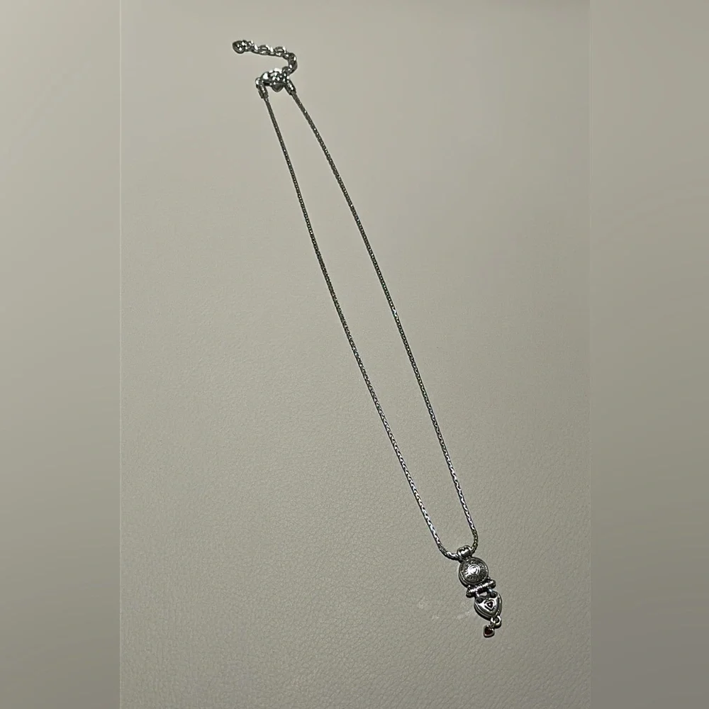 Brighton Love is a Heart Beat Silver and Red Heart Necklace - Picture 3 of 5